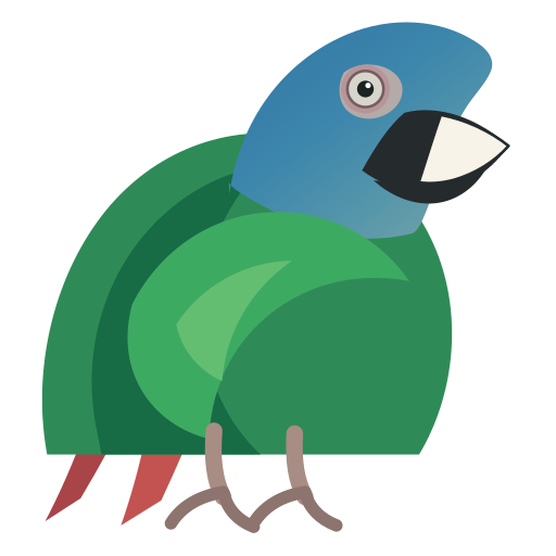 Zeus, the Flockary parrot mascot